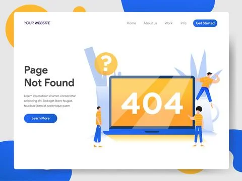 404 Page Not Found  Concept Stock Illustration