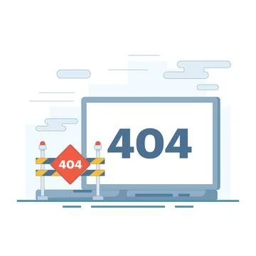 404 Page Not Found Concept for Landing Page. website page interface. Stock Illustration