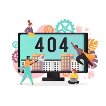 404 page not found error vector concept illustration Stock Illustration
