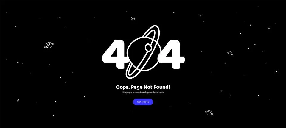 404 Page not found error. Vector layout template Stock Illustration