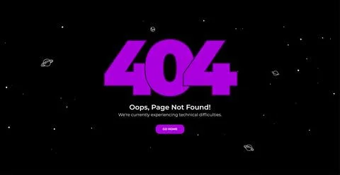 404 Page not found error. Vector layout template Illustration