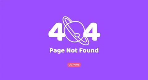 404 Page not found error. Vector layout template Stock Illustration