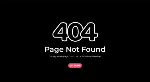 404 Page not found error. Vector layout template Stock Illustration