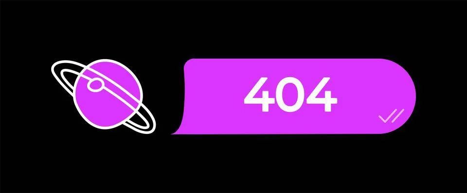 404 Page not found error. Vector layout template Stock Illustration