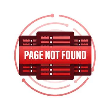 404 Page not found. Website Error icon. Vector stock illustration. Stock Illustration
