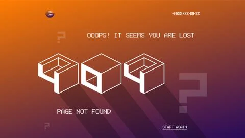 404 page template for website. Flat design vector 404 page design template. Stock Illustration