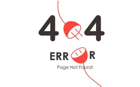 404 red plug Stock Illustration