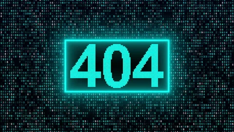 404 Text Over Binary Code, 404 Over Computer Binary Background Stock Footage 337091631