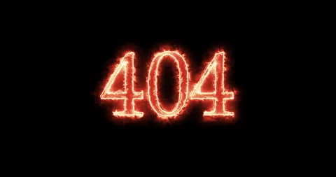 404 written with fire. Loop Stock Footage 153311015