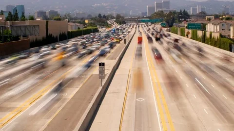 405 Freeway hyperlapse zoom Stock Footage 78248262