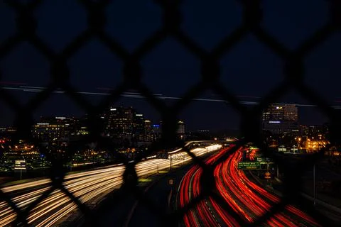 The 405 Freeway through Irvine,CA Foto stock