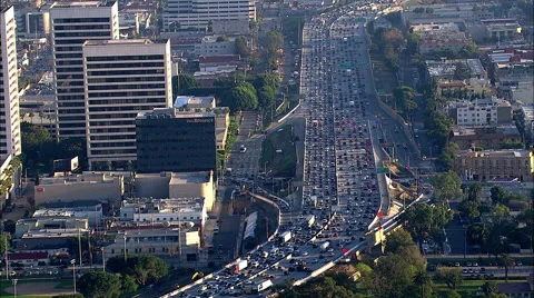 405 Freeway Traffic Stock Footage 56329889