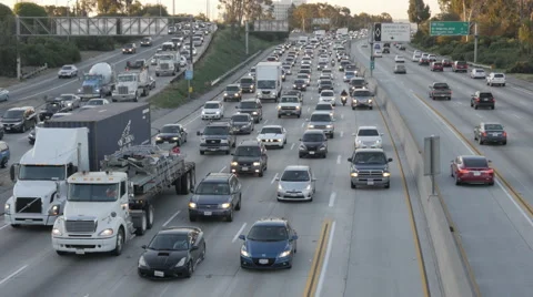 405 Morning Rush Hour 2 Min Clip Stock Footage 60935834