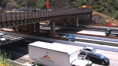 405 timelapse bridge construction Stock-Footage 7760170