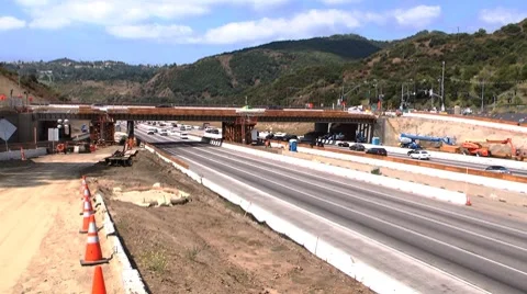 405 under construction Stock-Footage 7760685