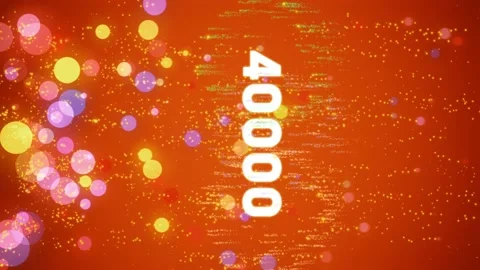 40k Vertical Video Counter on reaching subscribers, likes and etc. Stock Footage 135171976
