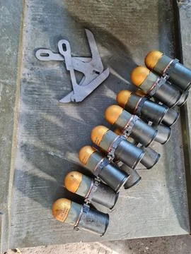 40mm caliber grenade Stock Photos
