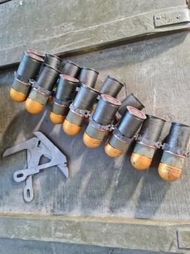 40mm caliber grenade Stock Photos