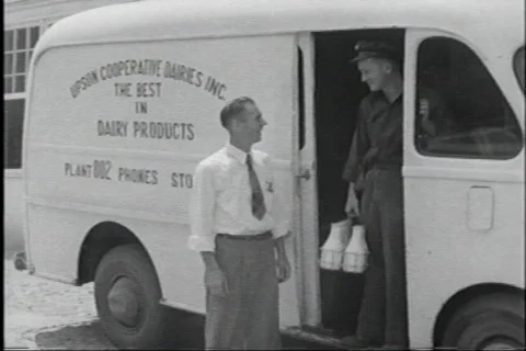 40s dairy store Video stock 452537