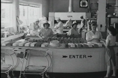 40s grocery store interior Video stock 454031