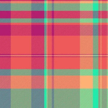 40s plaid vector texture, tattersall textile background pattern. Abstract c.. Stock Illustration