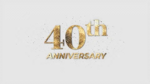 40th Anniversary Animation Text, Alpha Channel Stock Footage 276427090