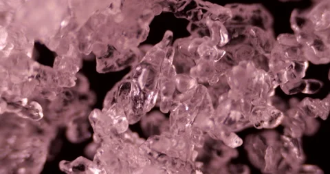 40x Microscopic View of Potassium Thiocyanate Crystals Stock Footage 303629720