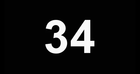 41. 4K Resolution. Countdown of 41 seconds, with black background Stock Footage 235912747