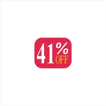 41 offer tag discount vector icon stamp on a white background 스톡 일러스트