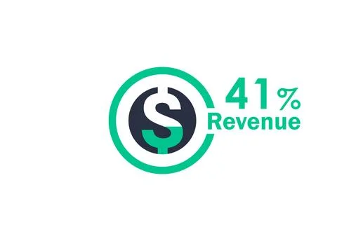41% revenue design vector image Stock Illustration
