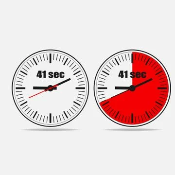 41 seconds clock icon Stock Illustration