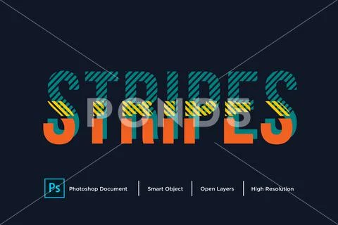 41 strips repeat text effect Design Photoshop Layer Style PSD Template