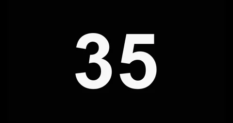 42. 4K Resolution. Countdown of 42 seconds, with black background Stock Footage 235912755