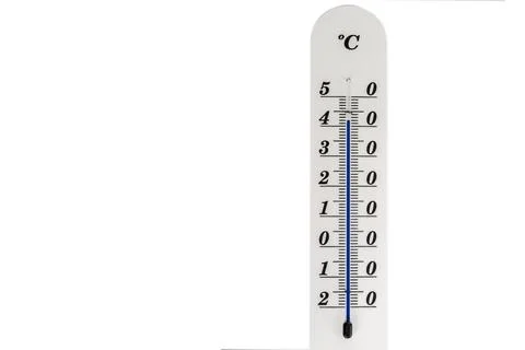 42 degrees celsius on a thermometer. Global warming concept Stock Photos