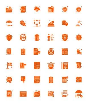 42 Filled Editable 128x128 Vector Icons from Compliance Suite 스톡 일러스트