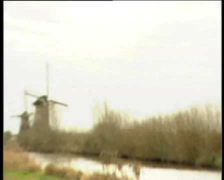 42 Kinderdijk windmills Stock Footage 371171