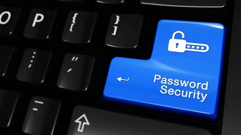 42. Password Security Moving Motion On Computer Keyboard Button. Stock Footage 95391498