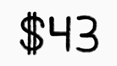 43 Dollar Hand Drawn Animation For Finance Currency Money Business Concept Stock Footage 305847436