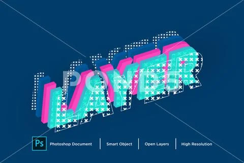 43 layer text effect Design Photoshop Layer Style PSD 템플릿