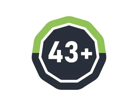 43 plus isolated on white background. Number of 43 plus Stock Illustration