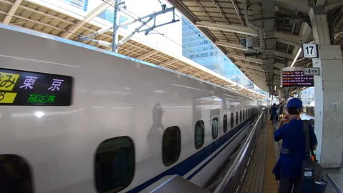 43 Shinkansen Bullet Train At JR Tokyo Station In Japan 库存影片 345361436