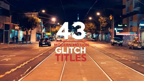 43 Titles Glitch Stock After Effects