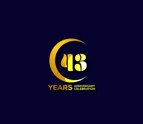 43 Year Anniversary Day background Concept Illustrazione stock