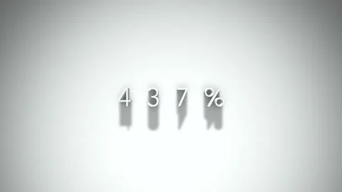 437 3D title animation with shadows on a white background Stock Footage 296831641