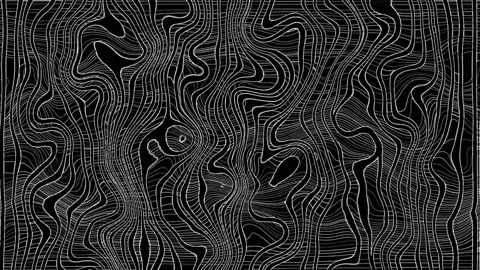 437 Turbulent 100 200 2 b&amp;amp;w edges inv Stock Footage 297650167