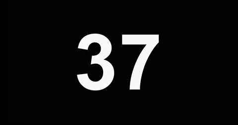 44. 4K Resolution. Countdown of 44 seconds, with black background Stock Footage 235912758
