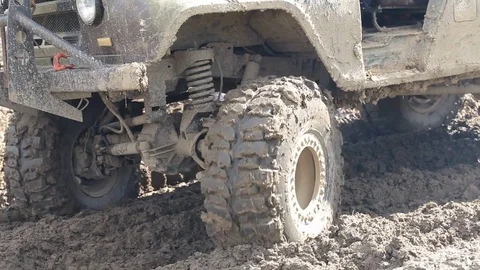 4×4 Car  in the mud Stock Footage 71326490