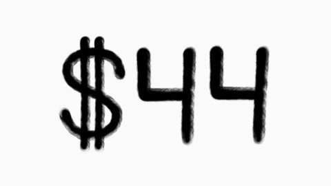 44 Dollar Hand Drawn Animation For Finance Currency Money Business Concept Stock Footage 305847437