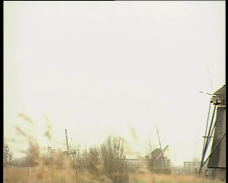 44 Kinderdijk windmills Stock Footage 371122