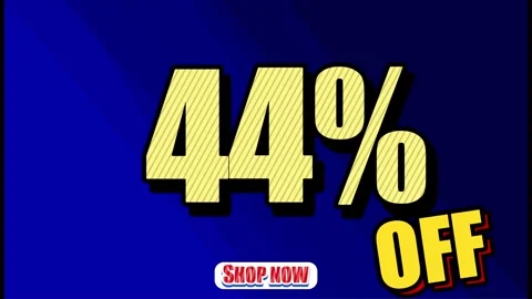 44% OFF SHOP NOW - Seamless looping Swing banner text promotion animation effect Stock Footage 288186358